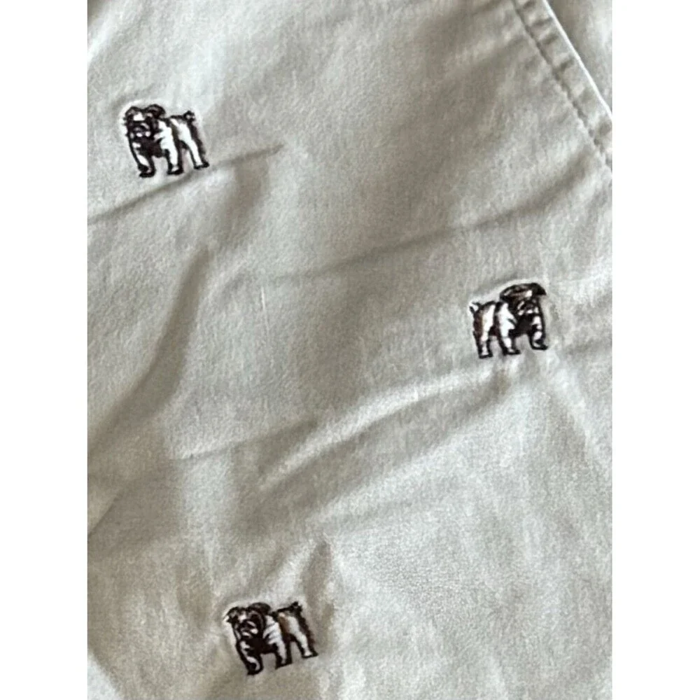 Club Room men's All Over BULLDOG shorts sz 33 cotton Khaki